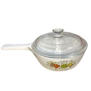 Corning Ware Spice of Life White Saucepan with Glass Lid 1 Pint P-31-B